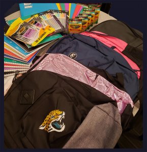 Backpacks and school supplies
