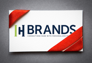 hc brands card with ribbon