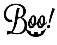 Boo! Smile Halloween Craft Rubber Stamp Holmes Stamp & Sign